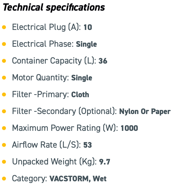 VACSTORM AS27