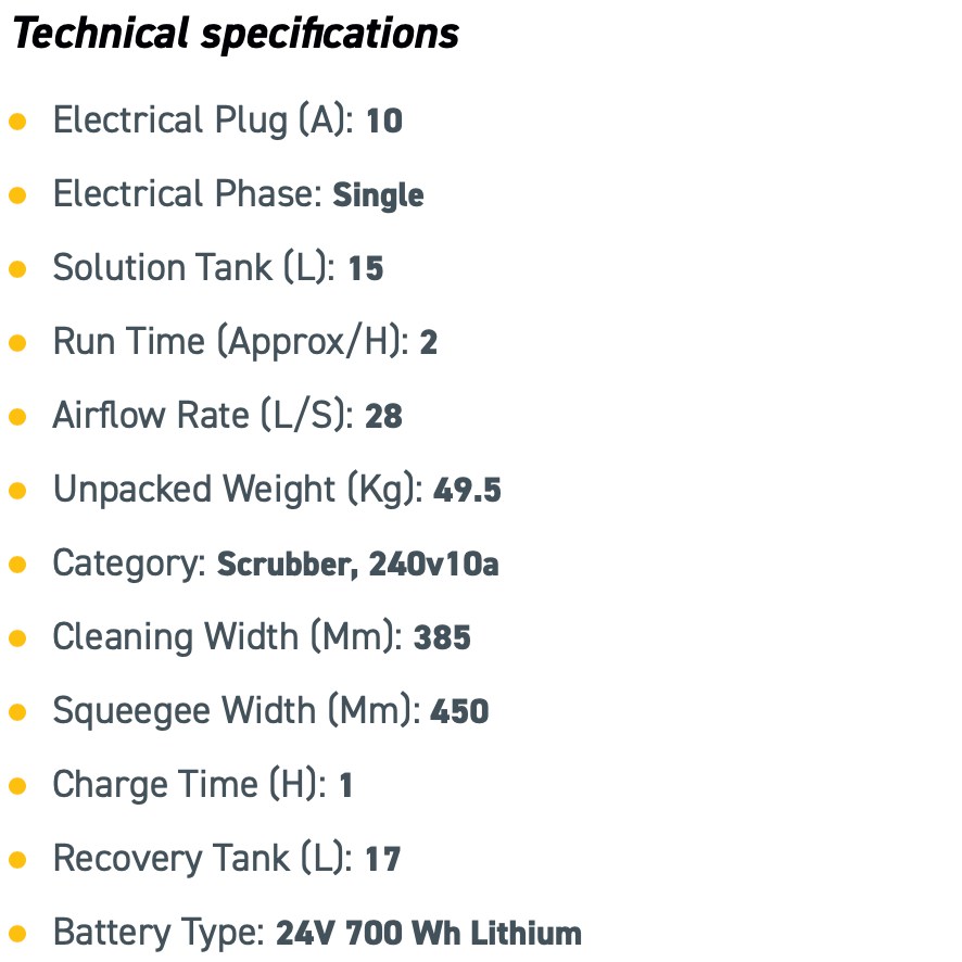 Vacuum Scrubber Dryer (Practical Cleaning Area 920m2/h)